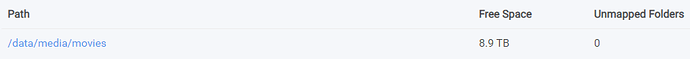 Radarr Root Folders